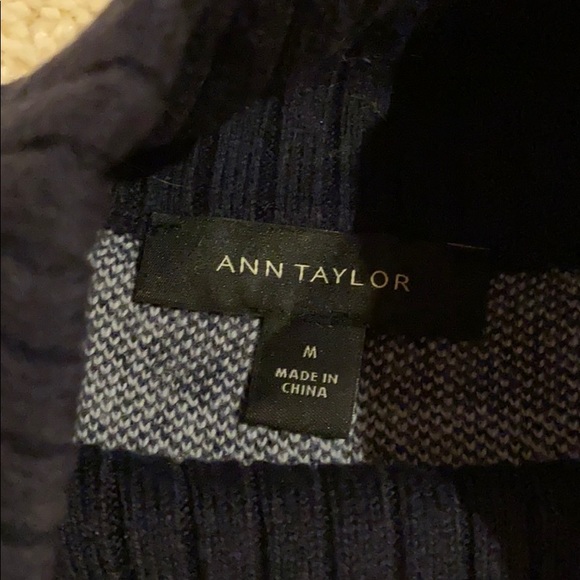 Ann Taylor Navy and Light Blue Sweater - Picture 4 of 6